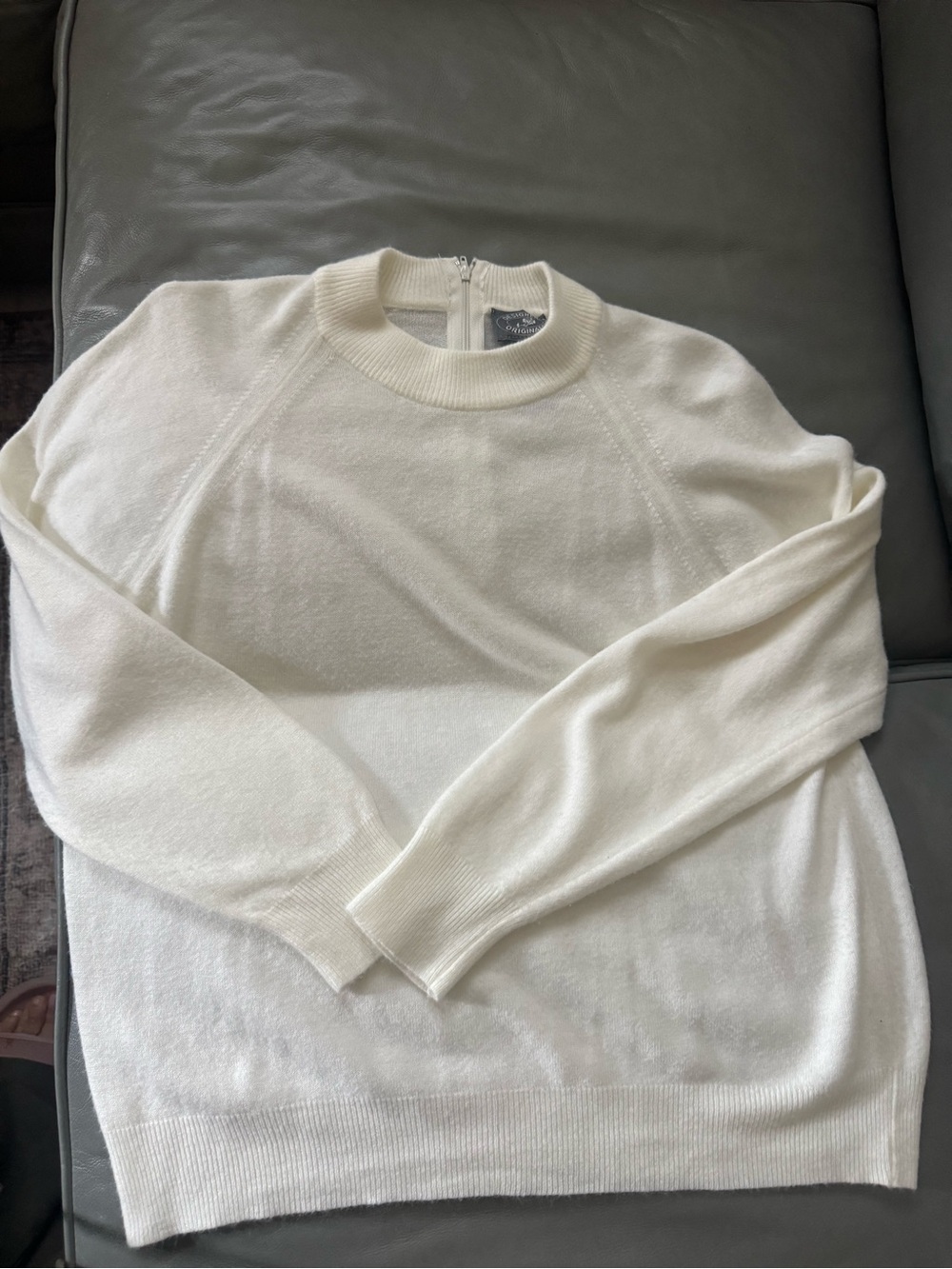 Cream Mock Neck Women’s Sweater Designers Original